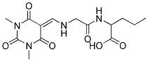 2-[({[(1,3-DIMETHYL-2,4,6-TRIOXOTETRAHYDROPYRIMIDIN-5(2H)-YLIDENE)METHYL]AMINO}ACETYL)AMINO]PENTANOIC ACID 结构式