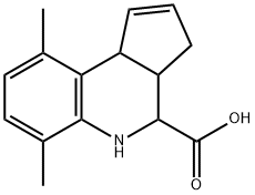 6,9-DIMETHYL-3A,4,5,9B-TETRAHYDRO-3H-CYCLOPENTA[C]QUINOLINE-4-CARBOXYLIC ACID 结构式