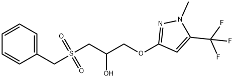 1-(BENZYLSULFONYL)-3-([1-METHYL-5-(TRIFLUOROMETHYL)-1H-PYRAZOL-3-YL]OXY)-2-PROPANOL 结构式