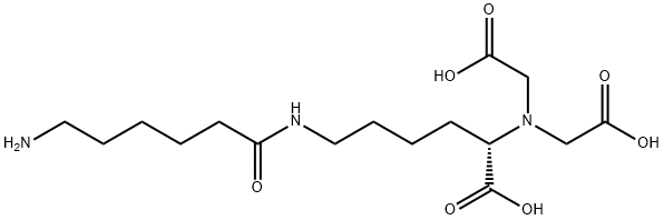 N6-(6-氨基-1-氧代己基)-N2,N2-二(羧甲基)-L-赖氨酸 结构式