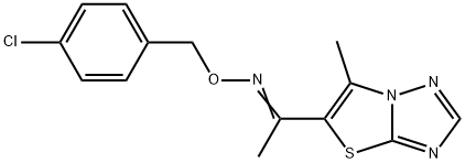 1-(6-METHYL[1,3]THIAZOLO[3,2-B][1,2,4]TRIAZOL-5-YL)-1-ETHANONE O-(4-CHLOROBENZYL)OXIME 结构式