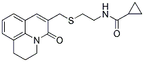 N-[2-[(2,3-DIHYDRO-5-OXO-(1H,5H)-BENZO[IJ]QUINOLIZIN-6-YL)METHYLTHIO]ETHYL]CYCLOPROPANECARBOXAMIDE 结构式