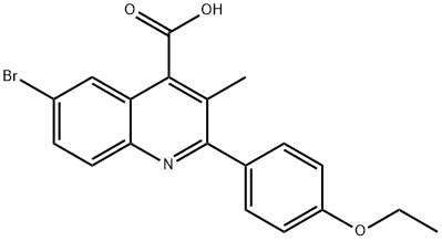 6-溴-2-(4-乙氧基苯基)-3-甲基喹啉-4-羧酸 结构式