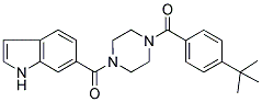 1-(4-TERT-BUTYLBENZOYL)-4-[((1H)-INDOL-6-YL)CARBONYL]PIPERAZINE 结构式