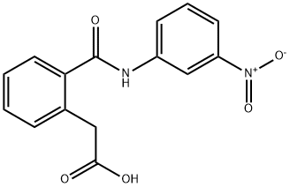 2-(2-((3-硝基苯基)氨基甲酰基)苯基)乙酸 结构式