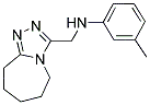 (6,7,8,9-TETRAHYDRO-5H-[1,2,4]TRIAZOLO[4,3-A]AZEPIN-3-YLMETHYL)-M-TOLYL-AMINE 结构式