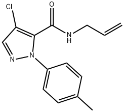 N-ALLYL-4-CHLORO-1-(4-METHYLPHENYL)-1H-PYRAZOLE-5-CARBOXAMIDE 结构式