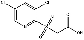 2-((3,5-二氯吡啶-2-基)磺酰基)乙酸 结构式