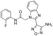 2-[2-(4-AMINO-1,2,5-OXADIAZOL-3-YL)-1H-BENZIMIDAZOL-1-YL]-N-(2-FLUOROPHENYL)ACETAMIDE 结构式