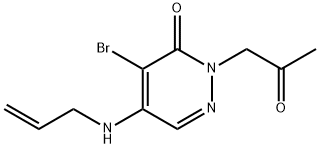5-(ALLYLAMINO)-4-BROMO-2-(2-OXOPROPYL)-3(2H)-PYRIDAZINONE 结构式