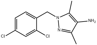 1-(2,4-二氯苄基)-3,5-二甲基-1H-吡唑-4-胺 结构式