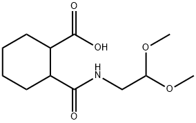 2-(N-(2,2-DIMETHOXYETHYL)CARBAMOYL)CYCLOHEXANECARBOXYLIC ACID 结构式