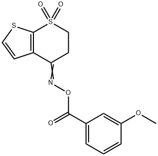 4-([(3-METHOXYBENZOYL)OXY]IMINO)-3,4-DIHYDRO-1LAMBDA6-THIENO[2,3-B]THIOPYRAN-1,1(2H)-DIONE 结构式