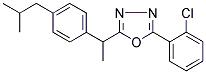 2-(2-CHLOROPHENYL)-5-[1-(4-ISOBUTYLPHENYL)ETHYL]-1,3,4-OXADIAZOLE 结构式