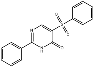 2-PHENYL-5-(PHENYLSULFONYL)-4-PYRIMIDINOL 结构式