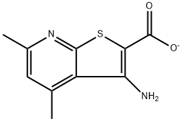 3-AMINO-4,6-DIMETHYL-THIENO[2,3-B]PYRIDINE-2-CARBOXYLIC ACID 结构式