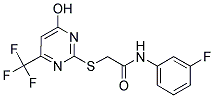 N-(3-FLUOROPHENYL)-2-{[4-HYDROXY-6-(TRIFLUOROMETHYL)PYRIMIDIN-2-YL]THIO}ACETAMIDE 结构式