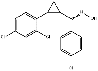 (4-CHLOROPHENYL)[2-(2,4-DICHLOROPHENYL)CYCLOPROPYL]METHANONE OXIME 结构式