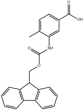 FMOC-3-AMINO-4-METHYLBENZOIC ACID 结构式