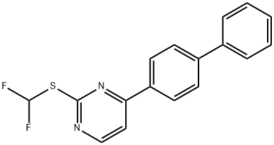 4-[1,1'-BIPHENYL]-4-YL-2-PYRIMIDINYL DIFLUOROMETHYL SULFIDE 结构式