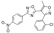 5-[3-(2-CHLORO-PHENYL)-5-METHYL-ISOXAZOL-4-YL]-3-(4-NITRO-PHENYL)-[1,2,4]OXADIAZOLE 结构式