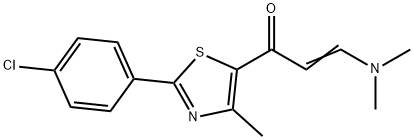 (E)-1-[2-(4-CHLOROPHENYL)-4-METHYL-1,3-THIAZOL-5-YL]-3-(DIMETHYLAMINO)-2-PROPEN-1-ONE 结构式