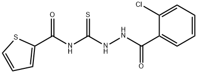 N-((((2-CHLOROPHENYL)CARBONYLAMINO)AMINO)THIOXOMETHYL)-2-THIENYLFORMAMIDE 结构式