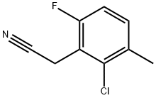 2-(2-氯-6-氟-3-甲基苯基)乙腈 结构式