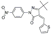 3-(TERT-BUTYL)-1-(4-NITROPHENYL)-4-(2-THIENYLMETHYLENE)-2-PYRAZOLIN-5-ONE 结构式