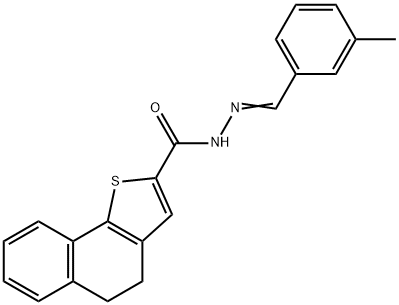 N'-[(E)-(3-METHYLPHENYL)METHYLIDENE]-4,5-DIHYDRONAPHTHO[1,2-B]THIOPHENE-2-CARBOHYDRAZIDE 结构式