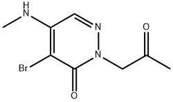 4-BROMO-5-(METHYLAMINO)-2-(2-OXOPROPYL)-3(2H)-PYRIDAZINONE 结构式