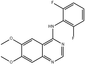 N-(2,6-DIFLUOROPHENYL)-6,7-DIMETHOXY-4-QUINAZOLINAMINE 结构式