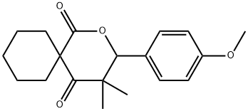3-(4-METHOXYPHENYL)-4,4-DIMETHYL-2-OXASPIRO[5.5]UNDECANE-1,5-DIONE 结构式
