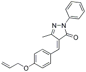 (4E)-4-[4-(ALLYLOXY)BENZYLIDENE]-5-METHYL-2-PHENYL-2,4-DIHYDRO-3H-PYRAZOL-3-ONE 结构式