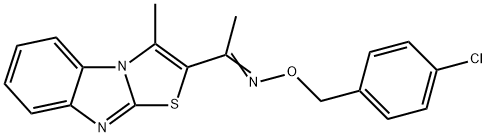 1-(3-METHYL[1,3]THIAZOLO[3,2-A][1,3]BENZIMIDAZOL-2-YL)-1-ETHANONE O-(4-CHLOROBENZYL)OXIME 结构式