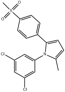 1-(3,5-DICHLOROPHENYL)-2-METHYL-5-[4-(METHYLSULFONYL)PHENYL]-1H-PYRROLE 结构式