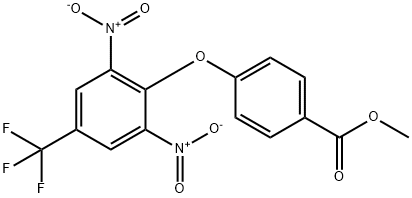 METHYL 4-[2,6-DINITRO-4-(TRIFLUOROMETHYL)PHENOXY]BENZENECARBOXYLATE 结构式