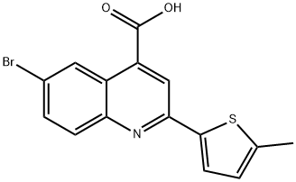 6-溴-2-(5-甲基噻吩-2-基)喹啉-4-羧酸 结构式