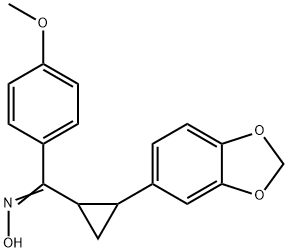 [2-(1,3-BENZODIOXOL-5-YL)CYCLOPROPYL](4-METHOXYPHENYL)METHANONE OXIME 结构式