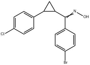 (4-BROMOPHENYL)[2-(4-CHLOROPHENYL)CYCLOPROPYL]METHANONE OXIME 结构式