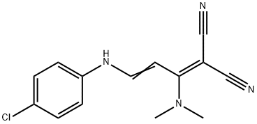2-[3-(4-Chloroanilino)-1-(dimethylamino)-2-propenylidene]malononitrile 结构式