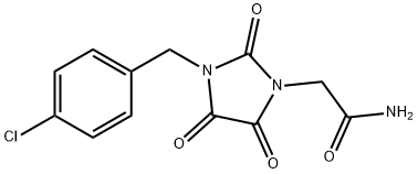 2-[3-(4-CHLOROBENZYL)-2,4,5-TRIOXO-1-IMIDAZOLIDINYL]ACETAMIDE 结构式