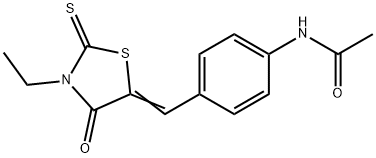 N-(4-((4-ETHYL-5-OXO-3-THIOXO-2,4-THIAZOLIDINYLIDENE)METHYL)PHENYL)ETHANAMIDE 结构式