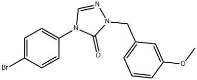 4-(4-BROMOPHENYL)-2-(3-METHOXYBENZYL)-2,4-DIHYDRO-3H-1,2,4-TRIAZOL-3-ONE 结构式
