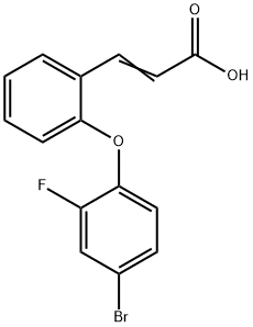 3-[2-(4-BROMO-2-FLUOROPHENOXY)PHENYL]ACRYLIC ACID 结构式