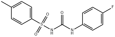 ((4-FLUOROPHENYL)AMINO)-N-((4-METHYLPHENYL)SULFONYL)FORMAMIDE 结构式