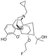 6,14-ETHENOMORPHINAN-7-METHANOL, 17-(CYCLOPROPYLMETHYL)-4,5-EPOXY-18,19-DIHYDRO-3-HYDROXY-ALPHA, ALPHA-DIMETHYL-6-(2-FLUOROETHOXY)-, (5ALPHA, 7ALPHA) 结构式