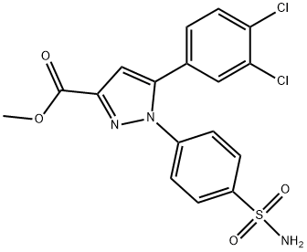 METHYL 1-[4-(AMINOSULFONYL)PHENYL]-5-(3,4-DICHLOROPHENYL)-1H-PYRAZOLE-3-CARBOXYLATE 结构式