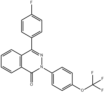 4-(4-FLUOROPHENYL)-2-[4-(TRIFLUOROMETHOXY)PHENYL]-1(2H)-PHTHALAZINONE 结构式