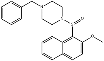 1-BENZYL-4-[(2-METHOXY-1-NAPHTHYL)SULFINYL]PIPERAZINE 结构式